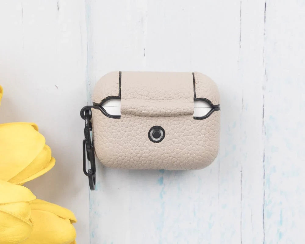 Meerdere kleuren leren hoesjes voor AirPods Pro naast elkaar