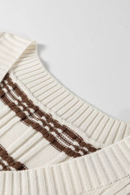 Korte spencer dames met streepmotief - detailfoto
