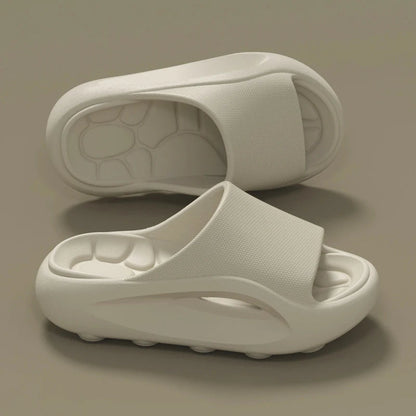 Badslippers van EVA met dikke zool, gevormd voetbed en brede band over de wreef - beeld 4
