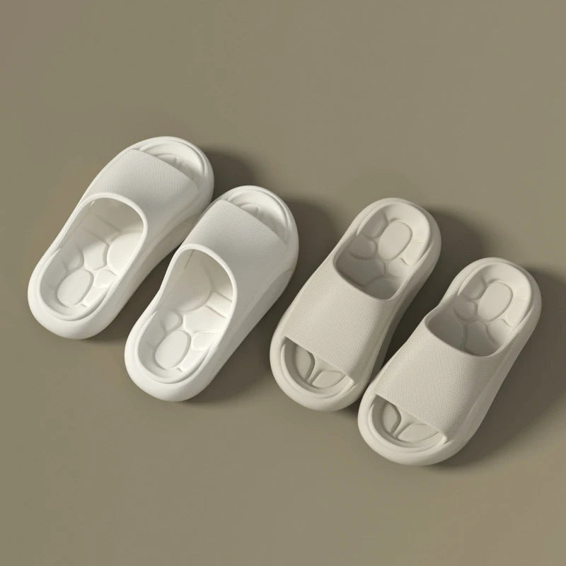Badslippers van EVA met dikke zool, gevormd voetbed en brede band over de wreef - beeld 5
