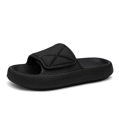 Badslippers met dikke EVA-zool en een brede band met klittenband - beeld 2