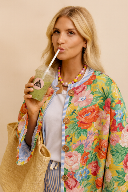 Quilted Jas - Dames - Bloemen Ontwerp - Comfortabel en Lichtgewicht - Duurzaam en Veelzijdig