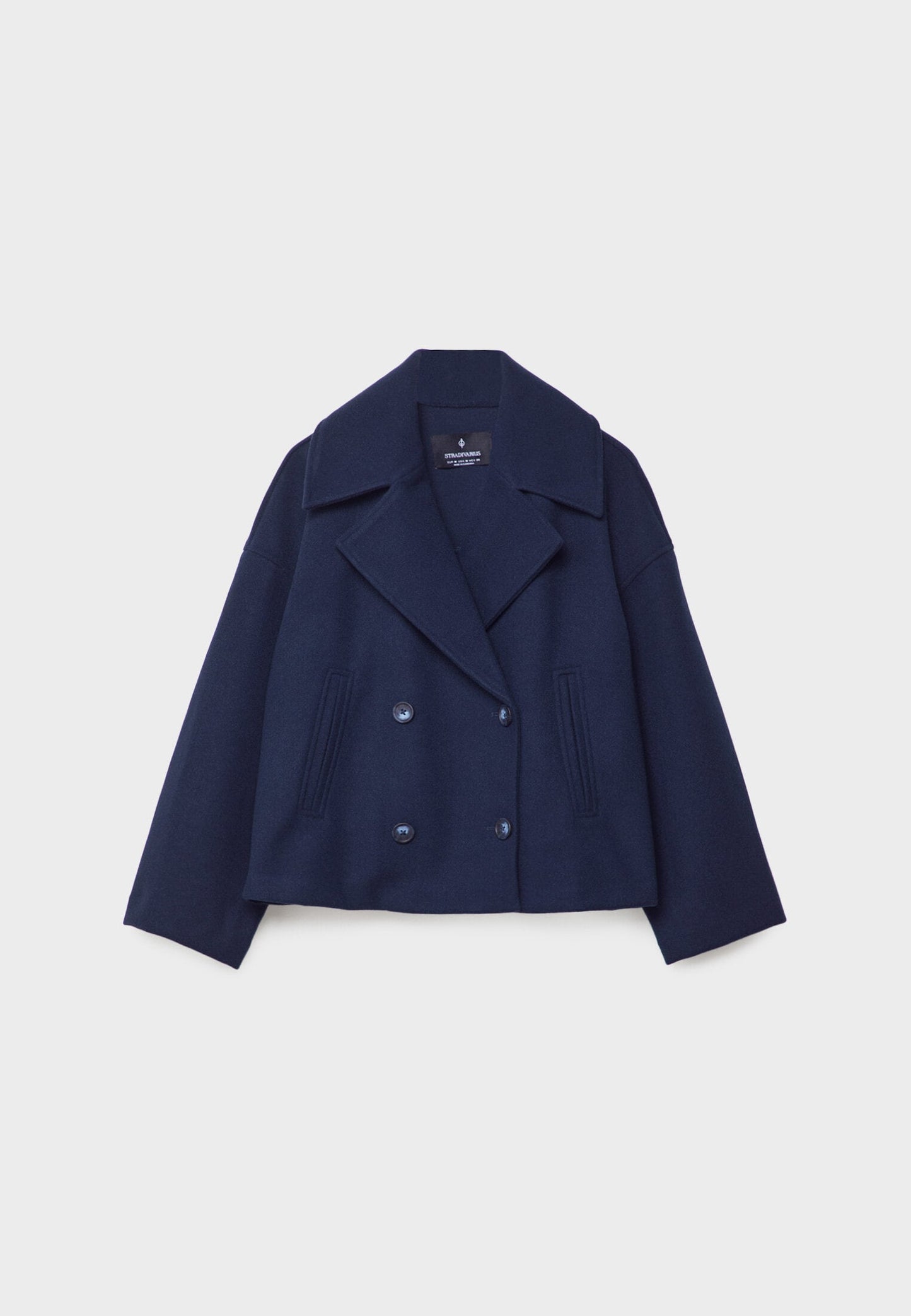 Korean Fashion - Korte Dames Jas met Dubbele Rij Knopen en Tijdloos Design