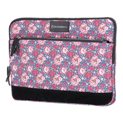 Laptophoes 14 inch met bloemenprint, gedragen onder de arm