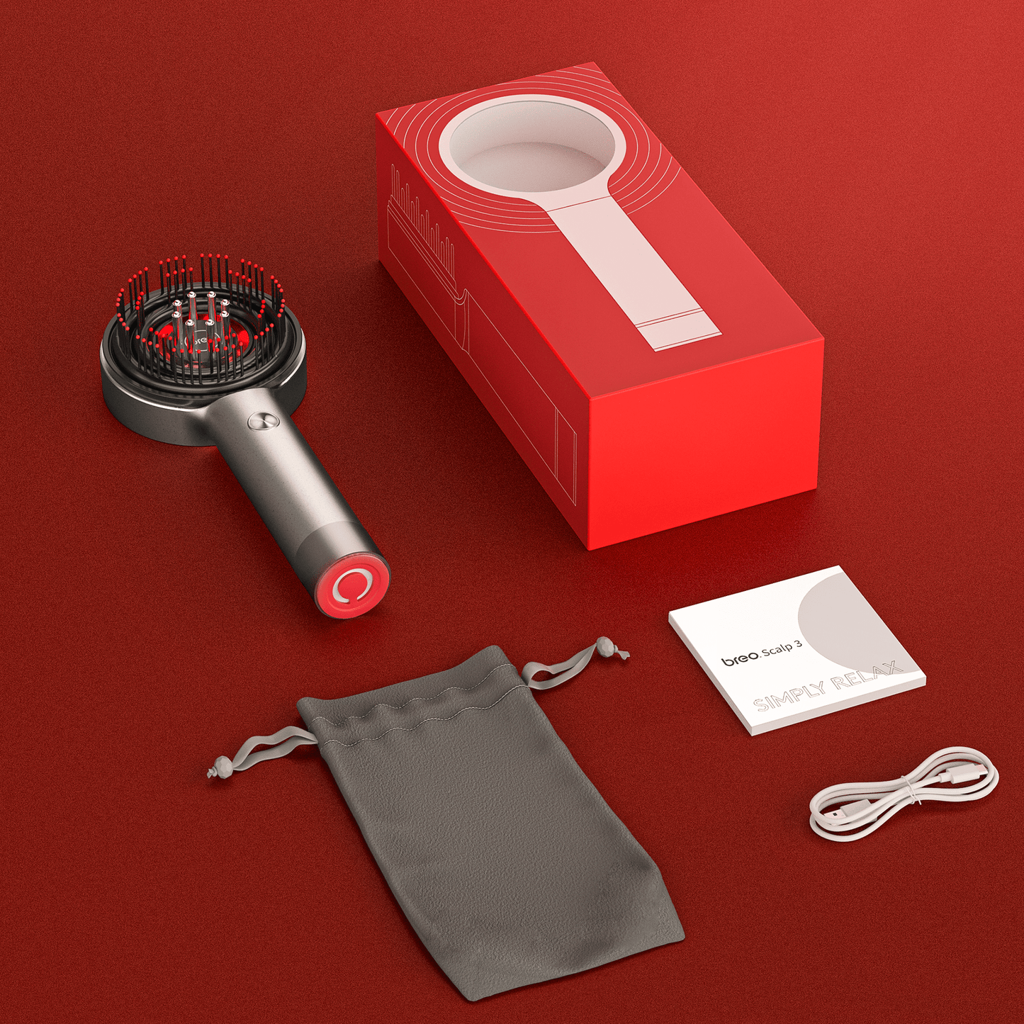 Hoofdmassageborstel Siliconen Ergonomisch Ontspannend voor Dagelijks Gebruik