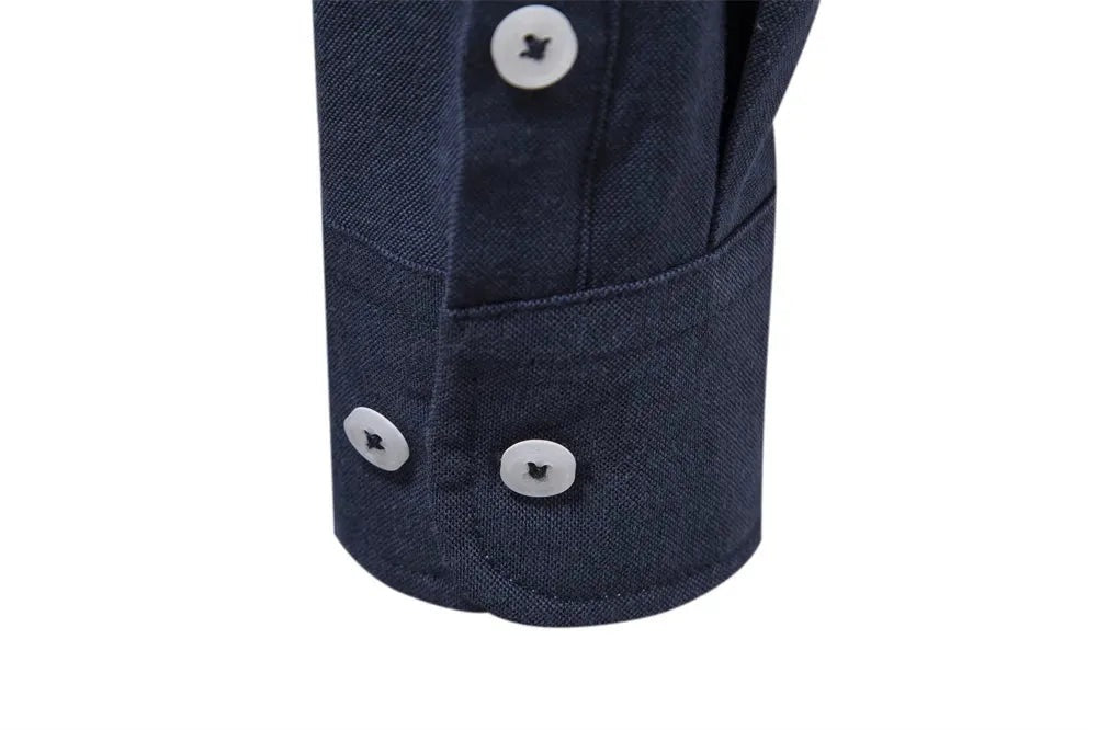 Button-down overhemd voor heren met contrasterende manchetten - beeld 7