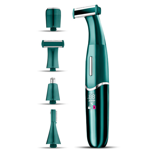 4-in-1 Bikini Trimmer Klassiek Groen - Draadloze Trimmer voor Nat en Droog Gebruik
