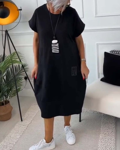 Luchtige Zomerjurk met Zakken – Casual Losvallend Design van Katoen