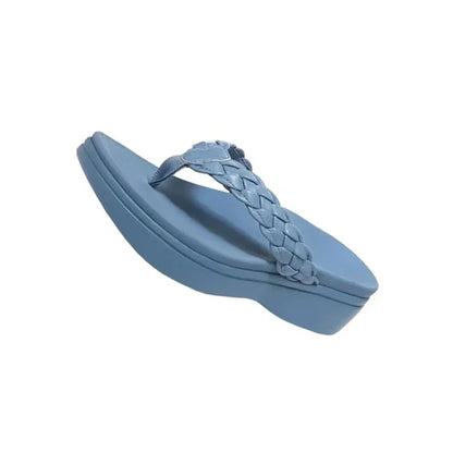 Teenslippers dames met voetboogondersteuning in blauw