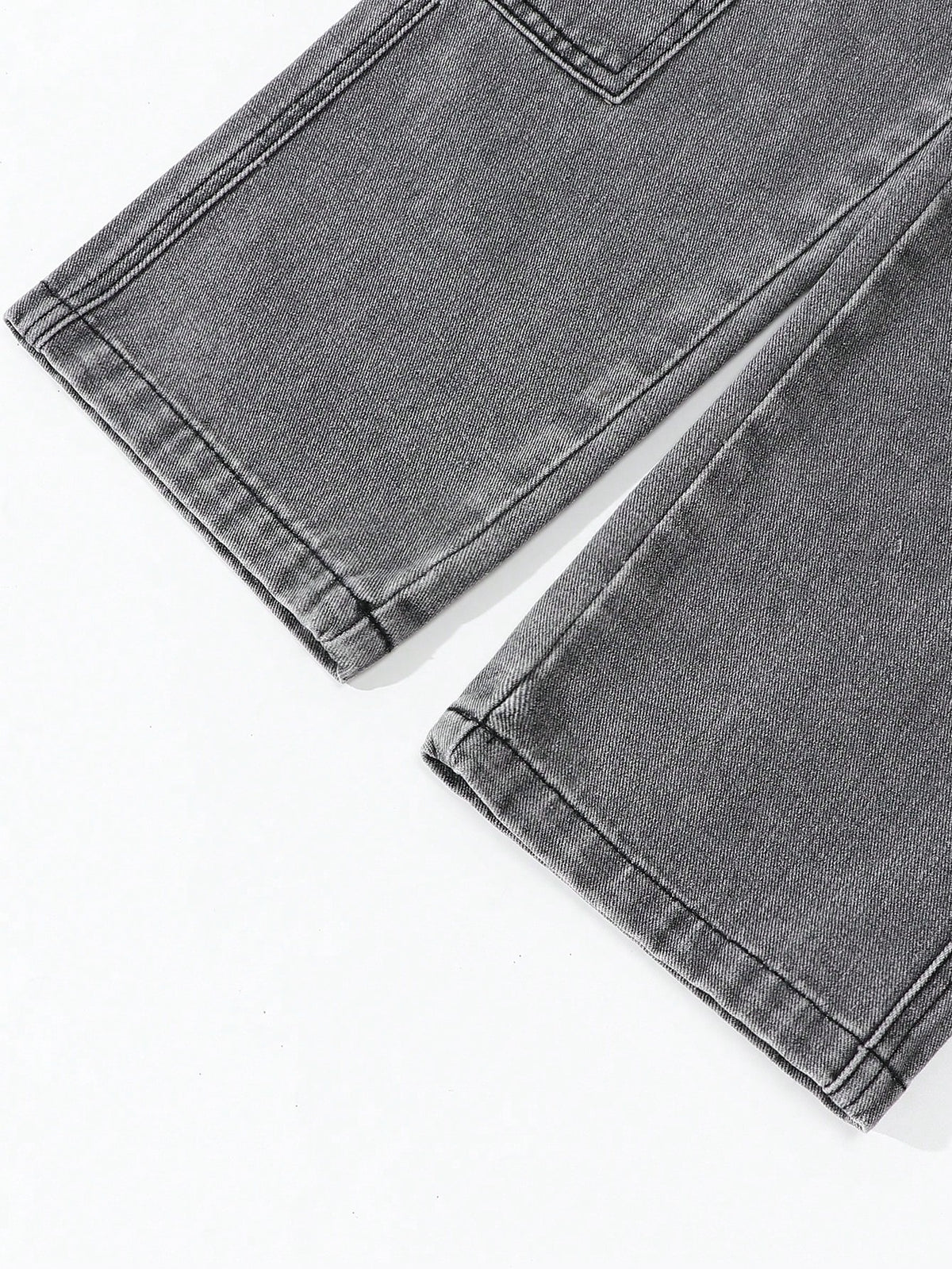 Cargo jeans voor meisjes van katoen met grote zijzakken en rechte pijp - beeld 11