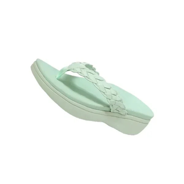 Teenslippers dames met voetboogondersteuning in groen