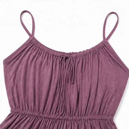 Maxi-jurk dames met open rug - detailfoto