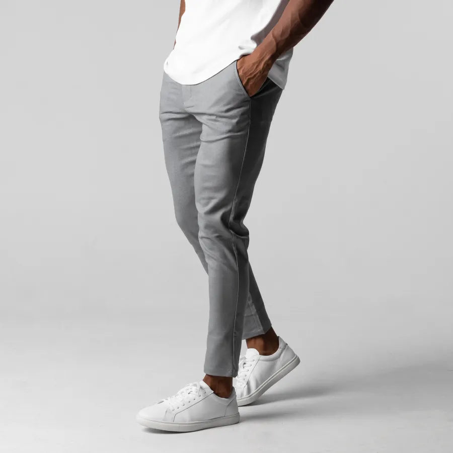 Chino Broek - Heren Slim Fit - Elastische Taille - Stijlvol en Comfortabel