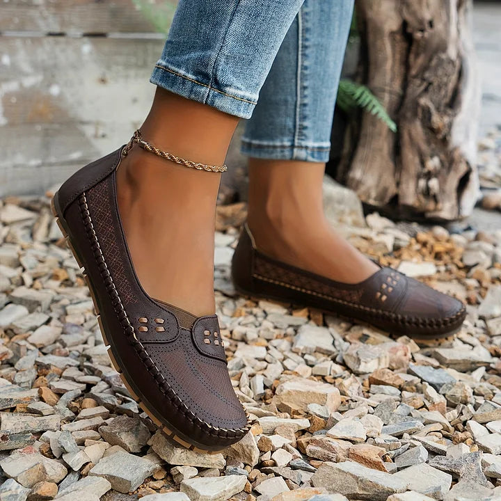 Paulette orthopedische schoenen bruin - zooldetail schokdemping