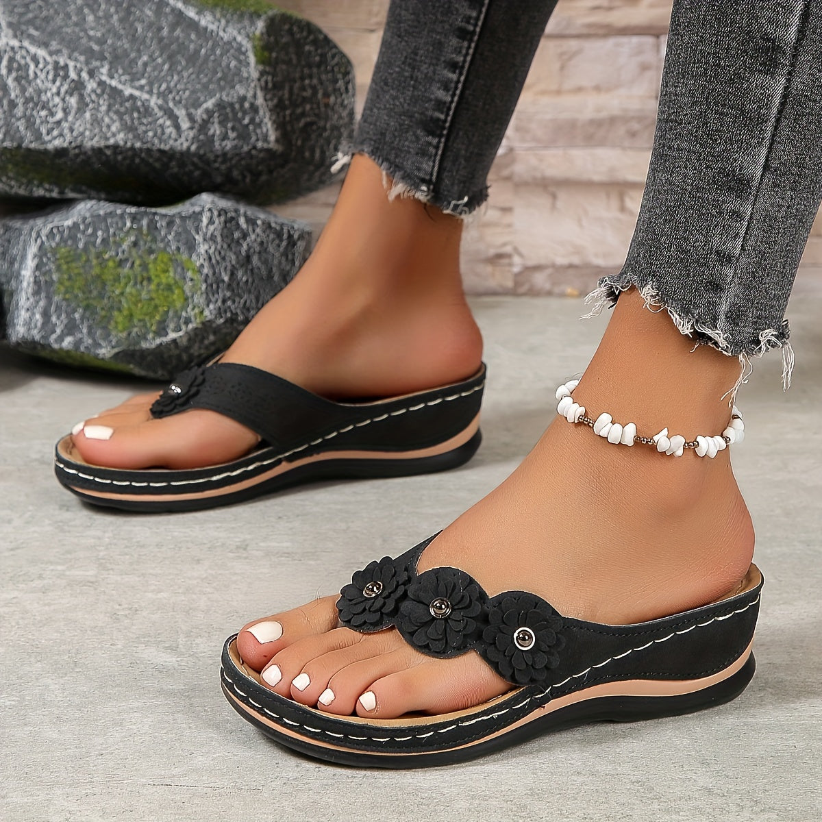 Orthopedische instap sandalen dames met ondersteunend voetbed - foto 14