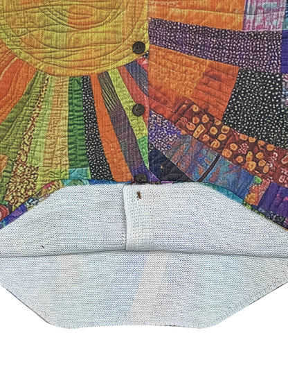 Patchwork Vest – Uniek Boho Design met Zachte Gebreide Textuur en Comfortabele Pasvorm
