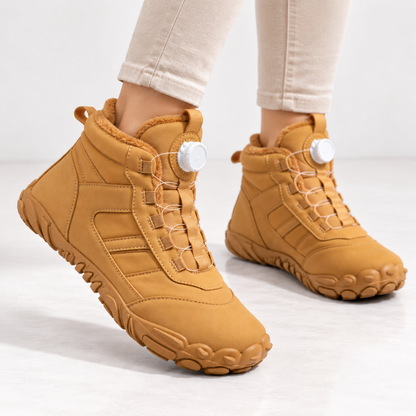 Unisex barefoot snowboots met draaisluiting en brede neus