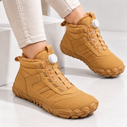Unisex barefoot snowboots met draaisluiting en brede neus