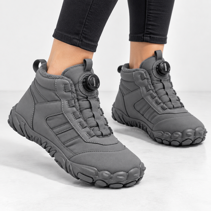 Unisex barefoot snowboots met draaisluiting en brede neus