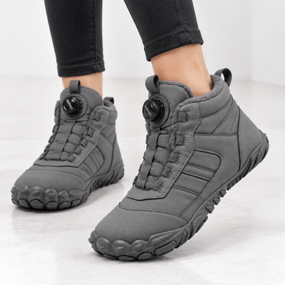 Unisex barefoot snowboots met draaisluiting en brede neus