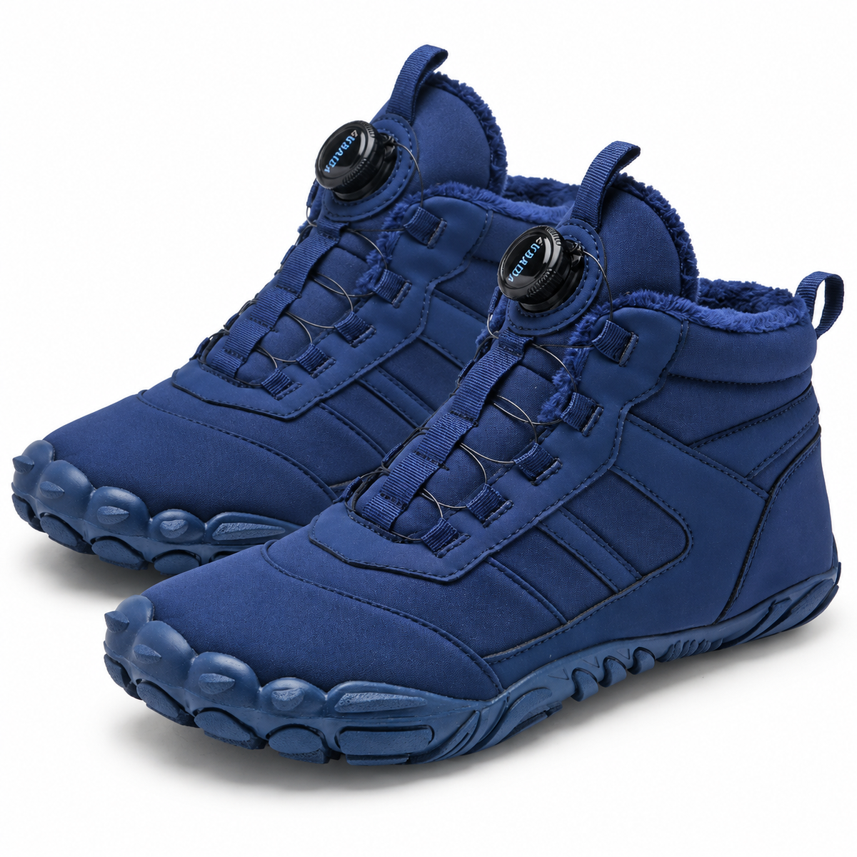 Unisex barefoot snowboots met draaisluiting en brede neus - donkerblauw
