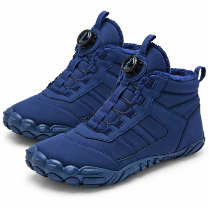 Unisex barefoot snowboots met draaisluiting en brede neus - donkerblauw