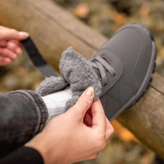 Unisex winterlaarzen met klittenband over de veter en bontvoering