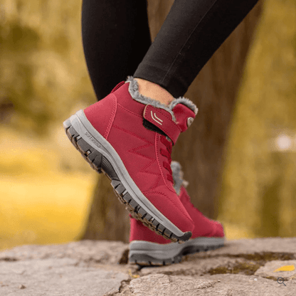 Unisex winterlaarzen met klittenband over de veter en bontvoering