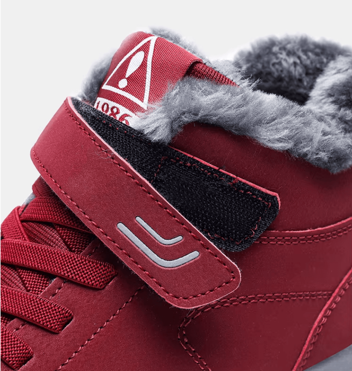 Unisex winterlaarzen met klittenband over de veter en bontvoering