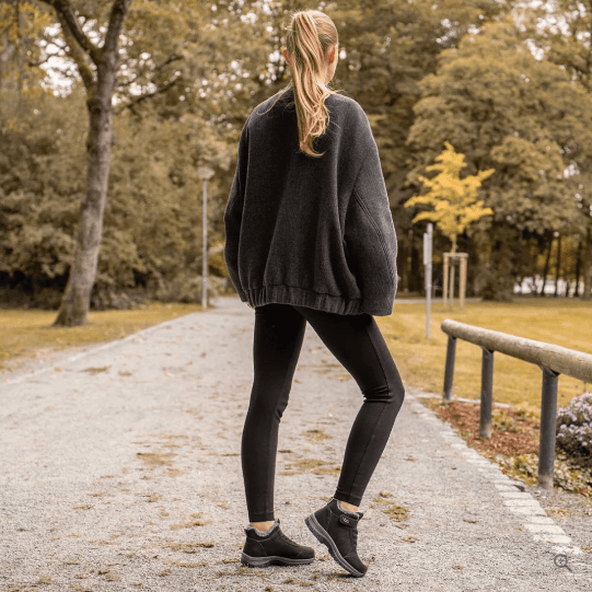 Unisex winterlaarzen met klittenband over de veter en bontvoering