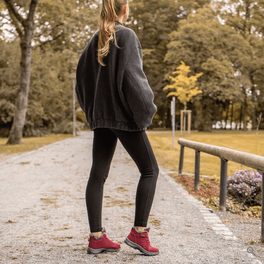 Unisex winterlaarzen met klittenband over de veter en bontvoering