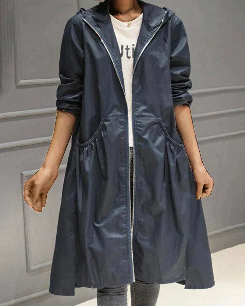Trenchcoat Dames in Donkerblauw