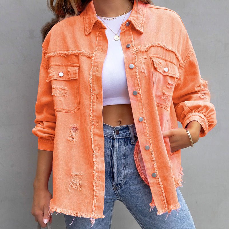 Spijkerjas Dames in Oranje