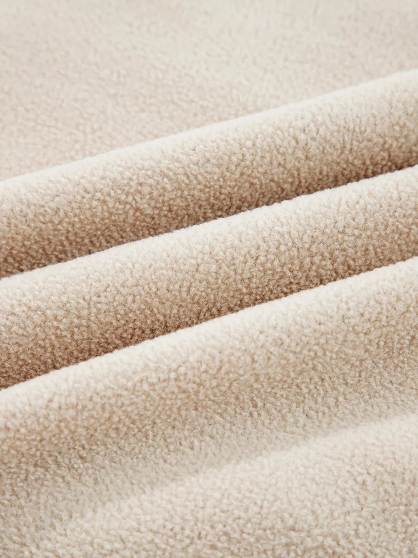 Fleece trui dames met halve rits - detailfoto