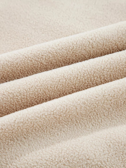 Fleece trui dames met halve rits - detailfoto