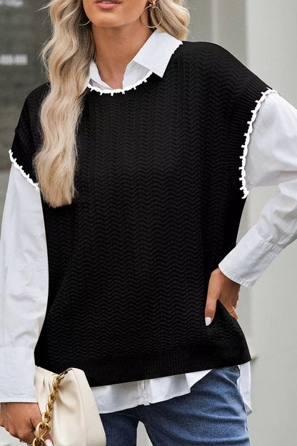 Spencer dames van katoen - detailfoto