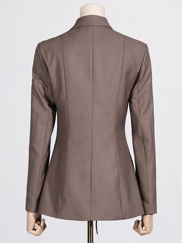 Blazer dames met striksluiting onder de borst, revers en kleppenzakken
