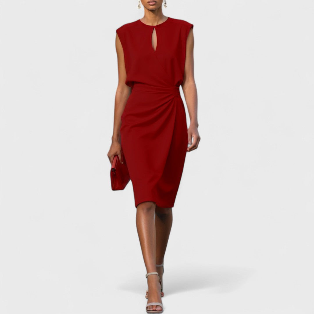 Damesjurk rood elegant - comfortabele figurerende pasvorm