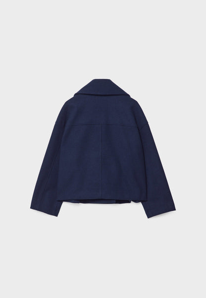Korean Fashion - Korte Dames Jas met Dubbele Rij Knopen en Tijdloos Design