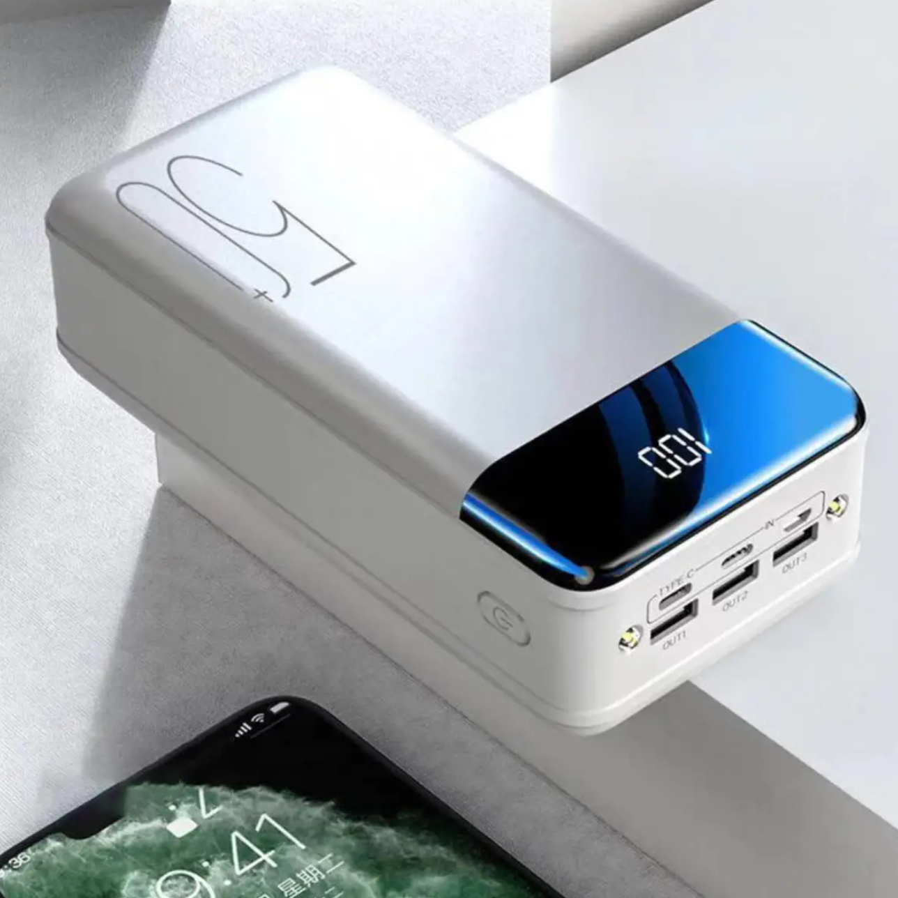 100.000mAh Powerbank – Krachtige Draagbare Energiebron met Snelladen & Universele Compatibiliteit