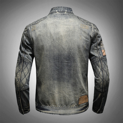 Denim Jas Heren - Regular Fit Spijkerjas - Trendy Ritssluiting