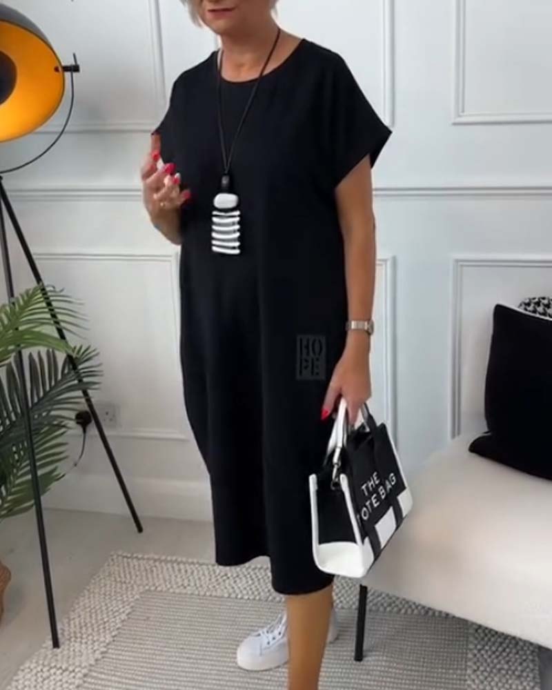 Luchtige Zomerjurk met Zakken – Casual Losvallend Design van Katoen