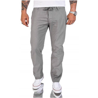 Casual Heren Broek - Katoen - Effen Ontwerp - Comfortabel en Veelzijdig