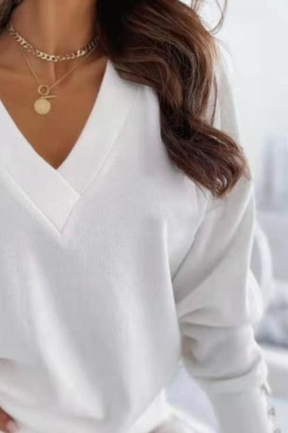 Sweater dames met V-hals - detailfoto