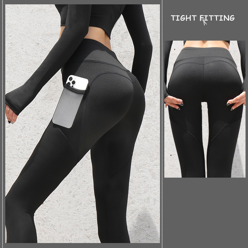 Sport Legging - Dames - Naadloos Ontwerp met Zakken