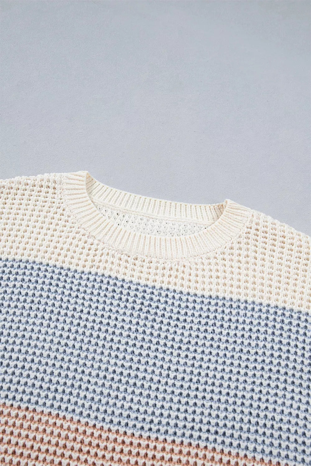 Trui dames met kleurvlakken - detailfoto