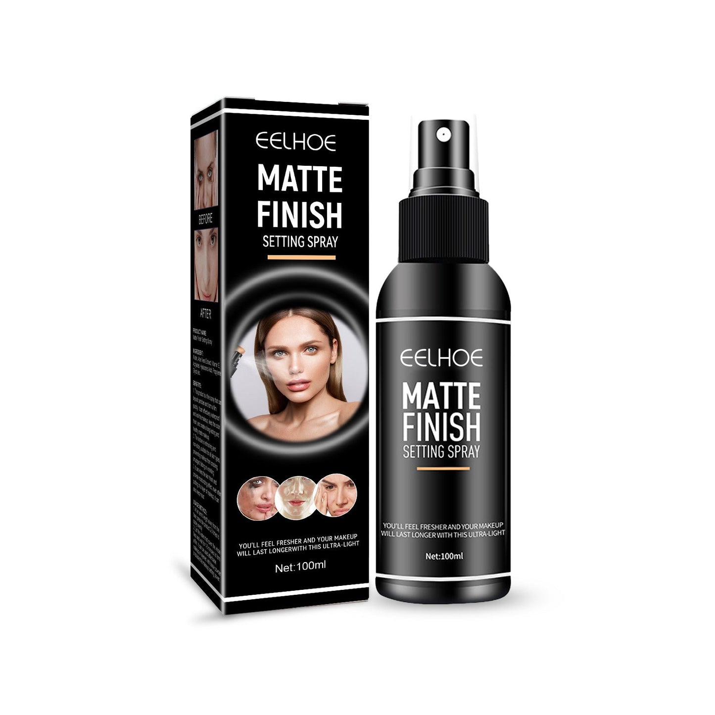 Make-up fixeerspray setting spray matterend voor gezicht 100 ml