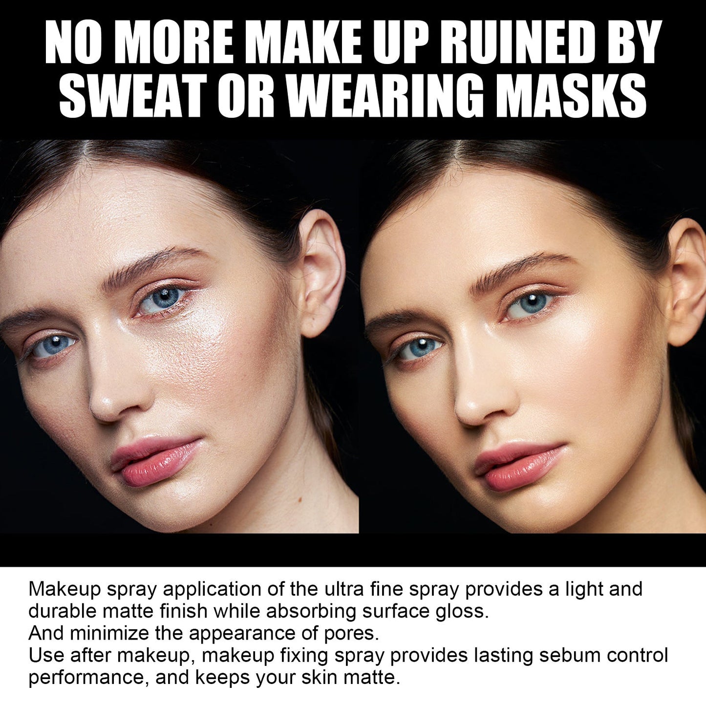 Make-up fixeerspray setting spray matterend voor gezicht 100 ml