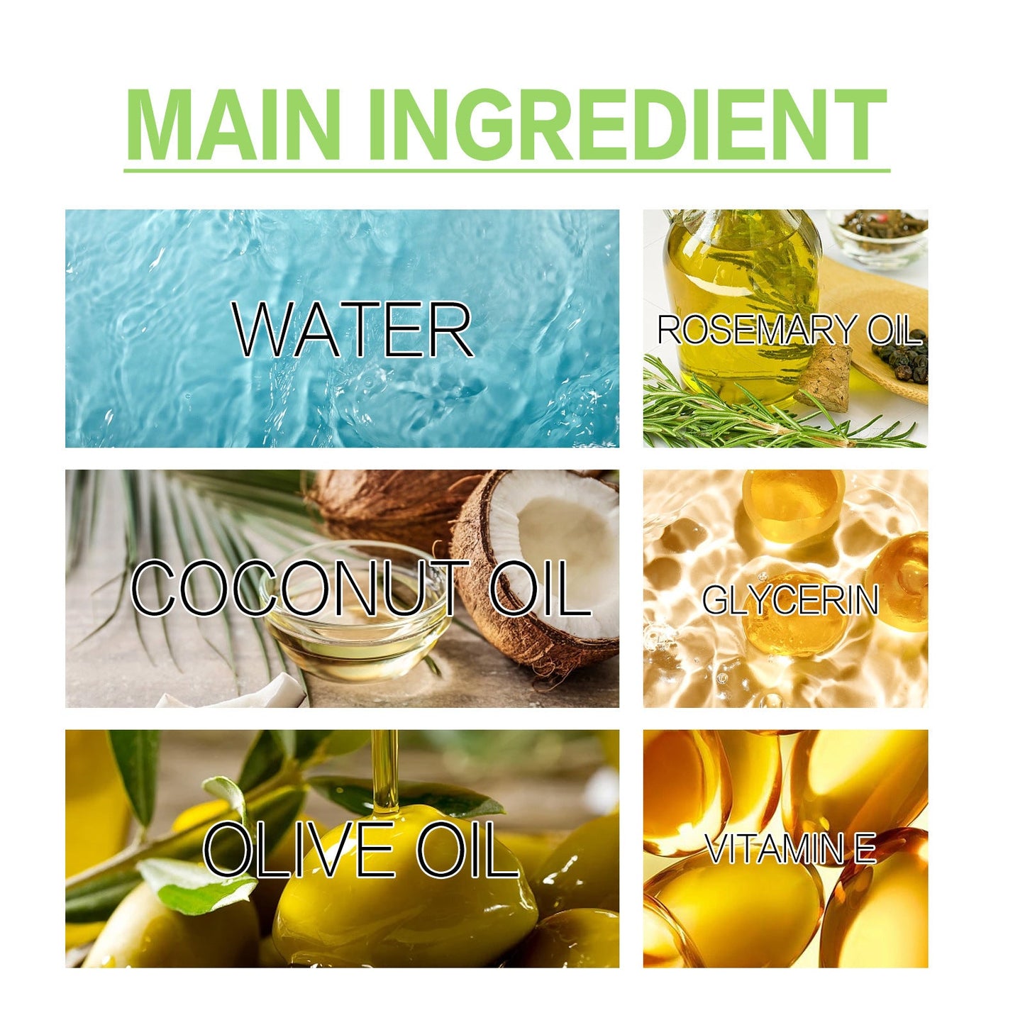 Haarolie met essentiële rozemarijnolie voor haargroei en haarherstel