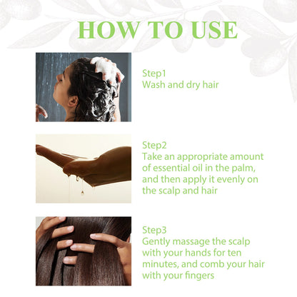 Haarolie met essentiële rozemarijnolie voor haargroei en haarherstel